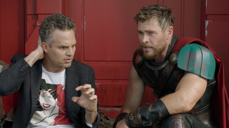 Mark Ruffalo and Chris Hemsworth in Thor: Ragnarok