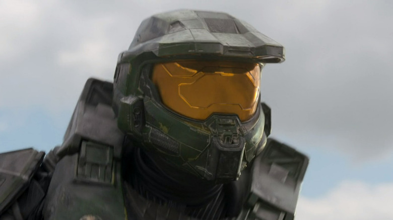 Master Chief wearing his helmet