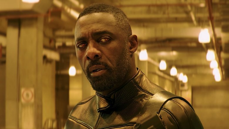 Elba's Brixton in Hobbs & Shaw with weird eyes