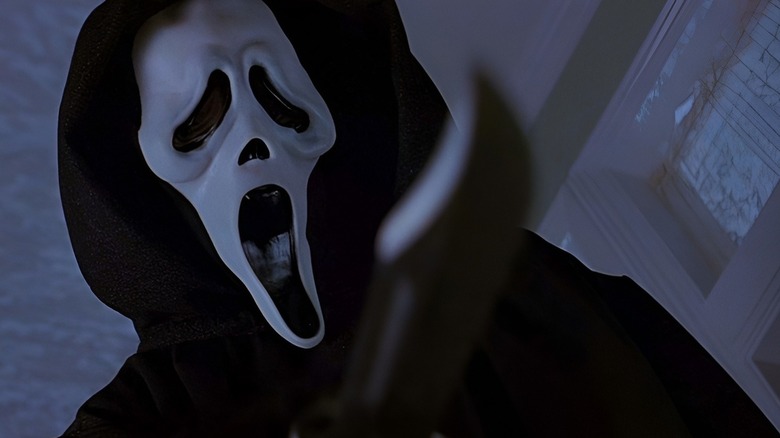 Ghostface holding knife