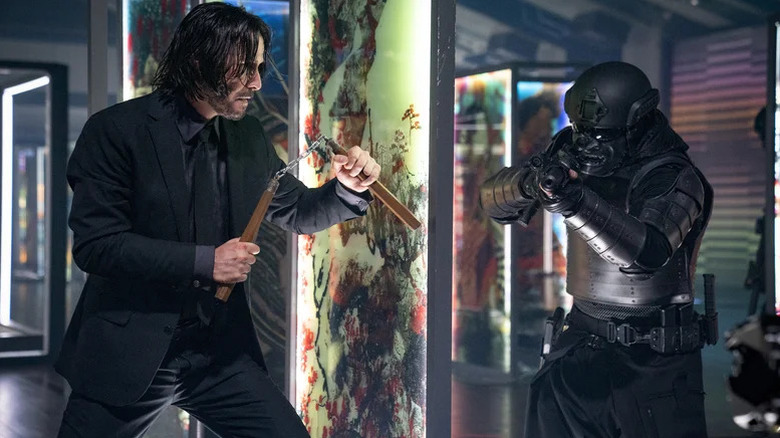 John Wick using nunchaku