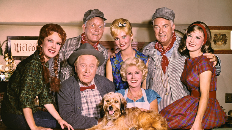 The cast of "Petticoat Junction" smiles for the camera