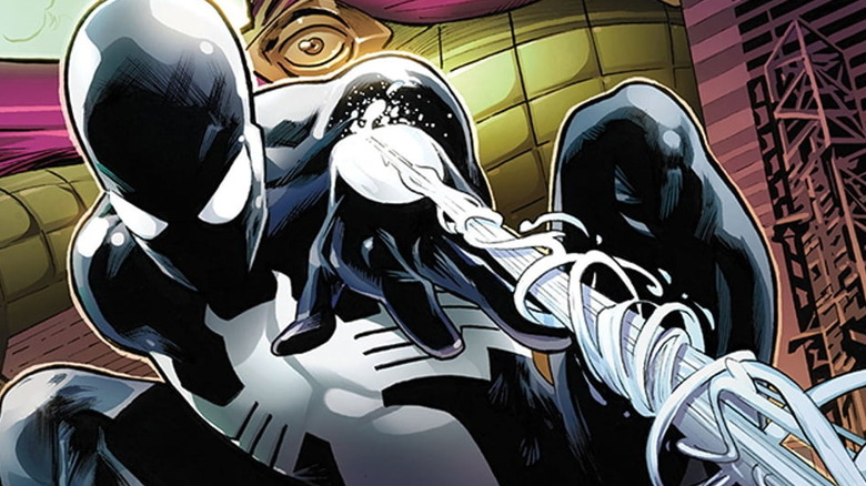 Spider-Man in his symbiote costume