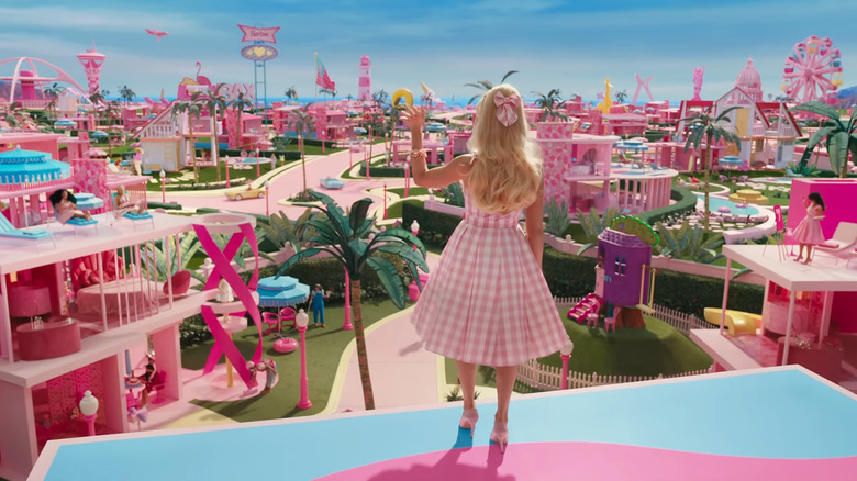 Barbie waving at her neighbor