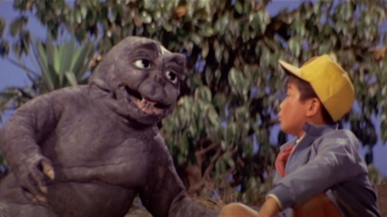 Minilla and Ichiro hanging out