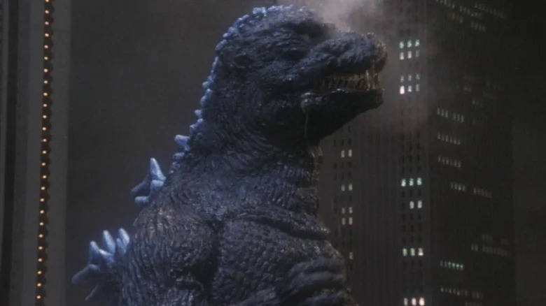 Godzilla scowling looking angry