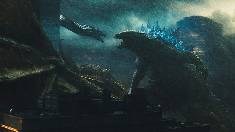 King Ghidorah fighting Godzilla