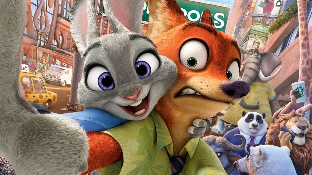 Nick Wilde and Judy Hopps in Zootopia