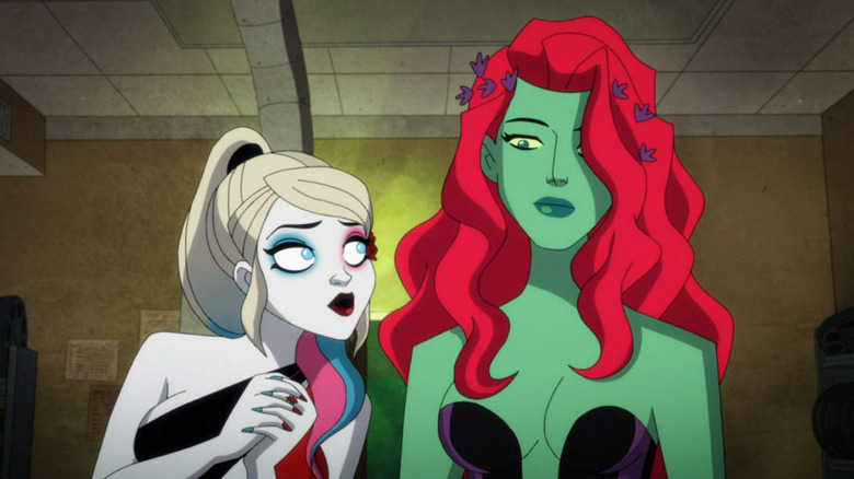 Harley talking to Poison Ivy