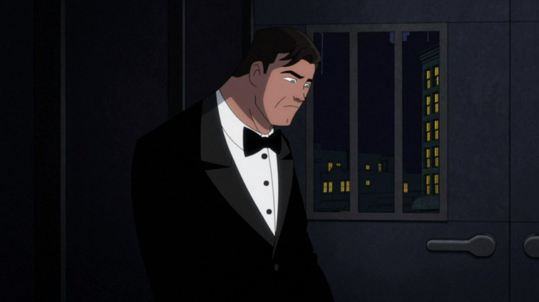 Bruce Wayne looking sad