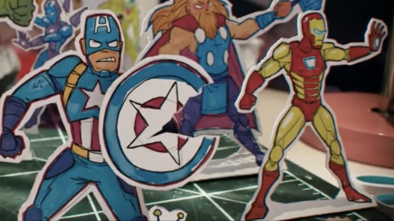 Avengers standees at convention