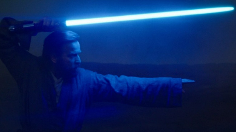 Obi-Wan wielding his lightsaber