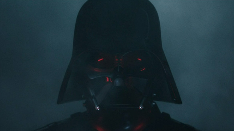 Darth Vader wearing his helmet