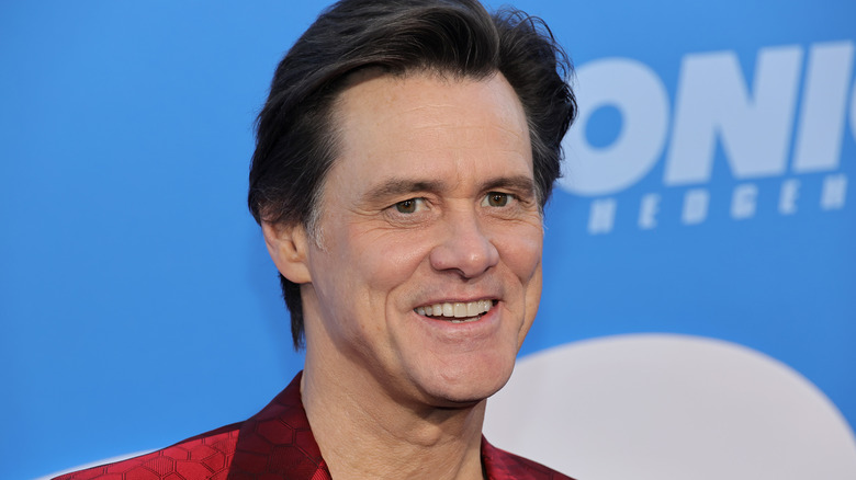 Jim Carrey at the Sonic the Hedgehog 2 premiere