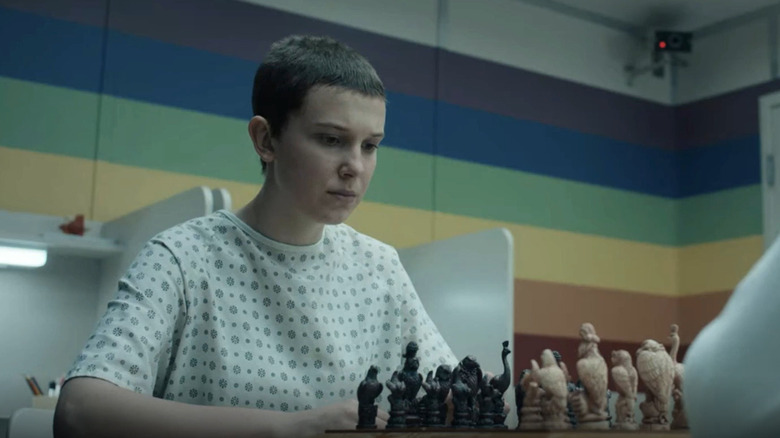 Eleven playing chess