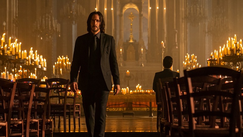 John Wick walking through church