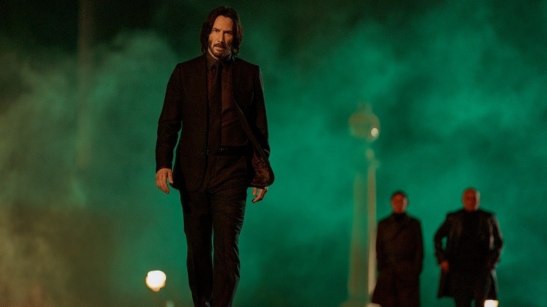 John Wick with green smoke