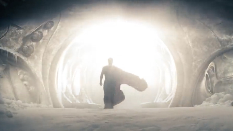 Henry Cavill in "Man of Steel" emerging from his ship