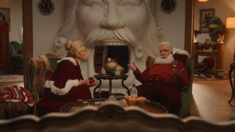 Mrs. Claus and Santa talking