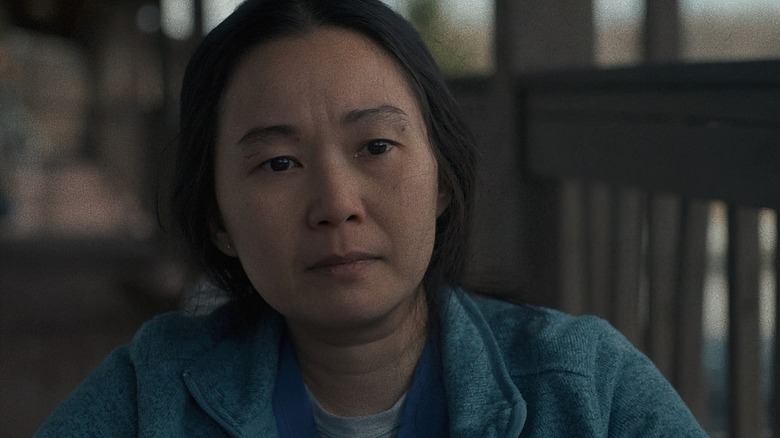 Hong Chau looking depressed