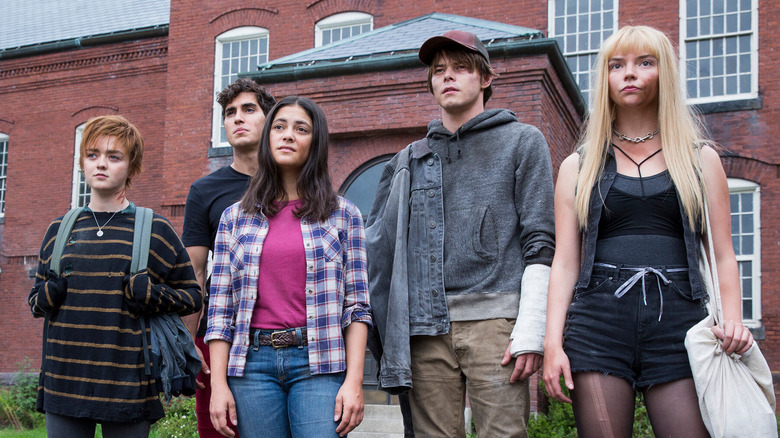 New Mutants cast outside brick building