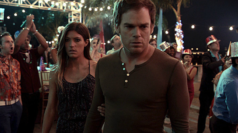 Dexter and Deb party