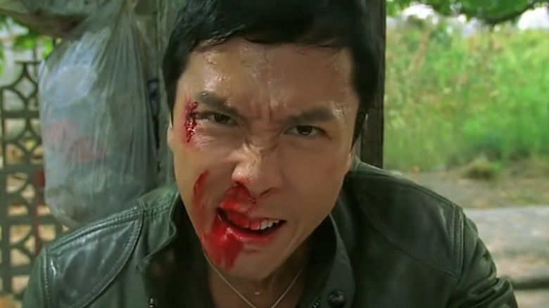 Donnie Yen with bloody nose