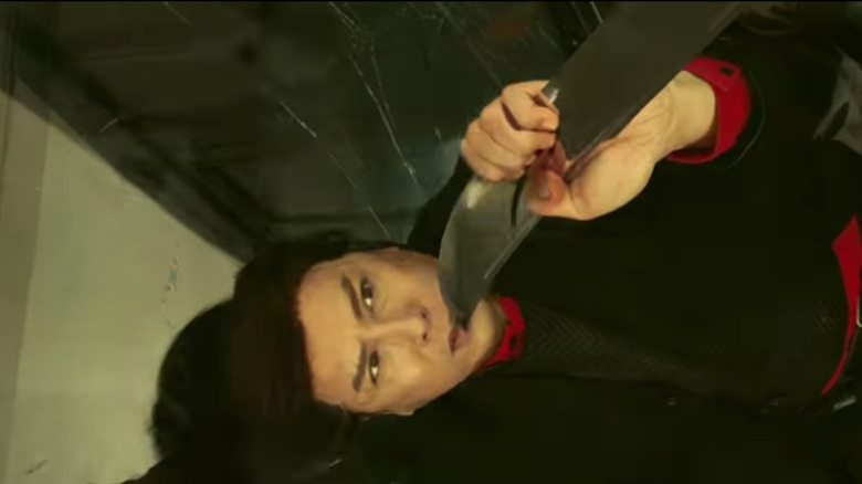 Donnie Yen catching a sword