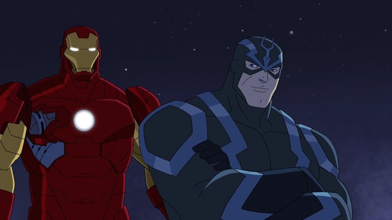 Black Bolt smiles at Iron Man