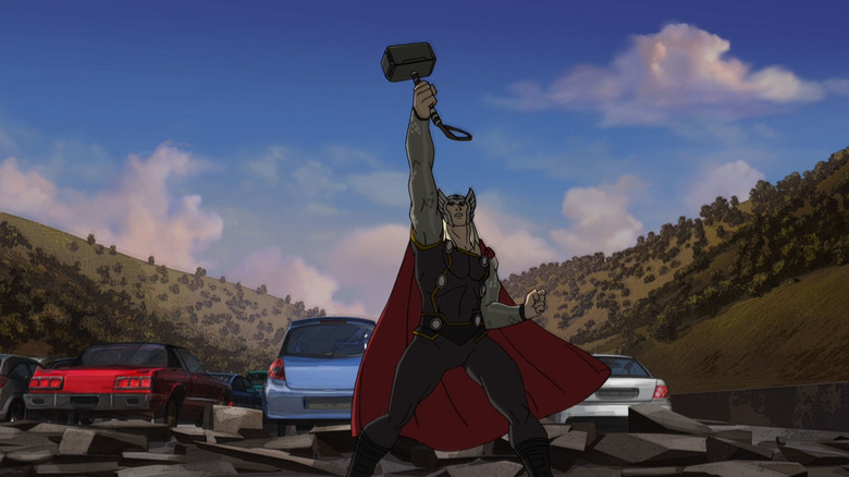 Thor on the L.A. freeway