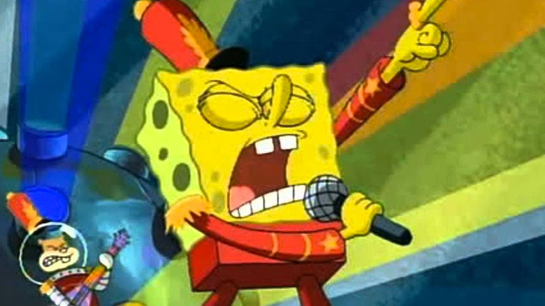 Spongebob singing "Sweet Victory"