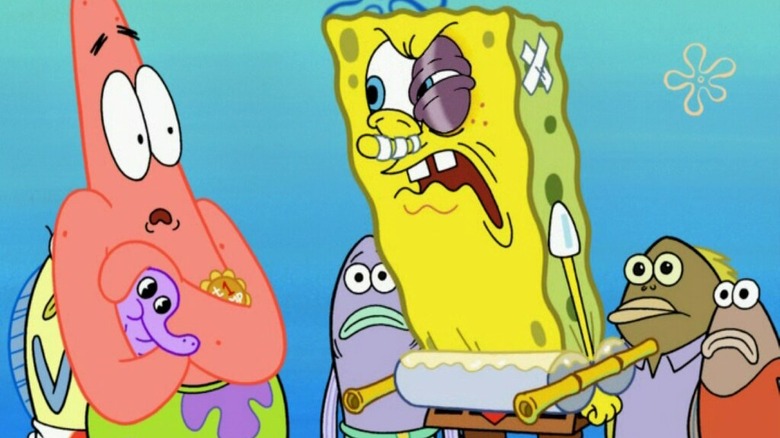 SpongeBob yelling at Patrick