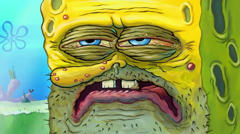 Unshaven SpongeBob close-up