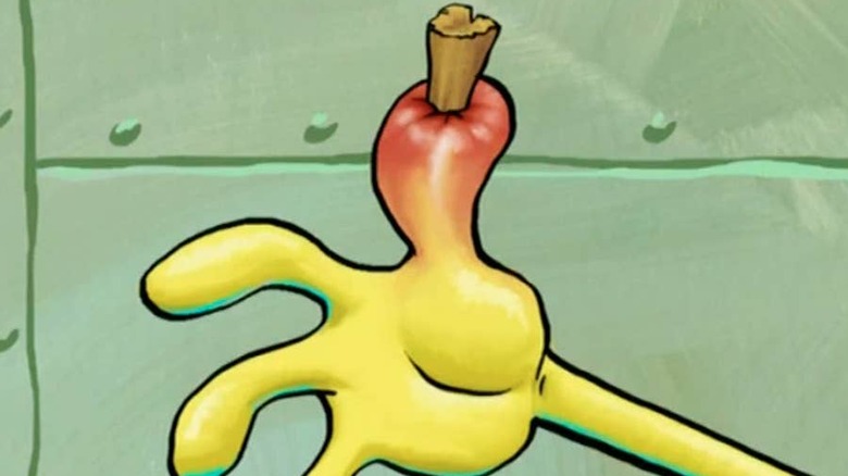 Splinter in SpongeBob's thumb