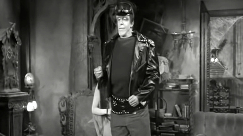 Herman Munster strutting