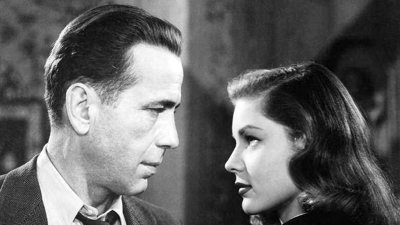 Humphrey Bogart locks eyes with Lauren Bacall