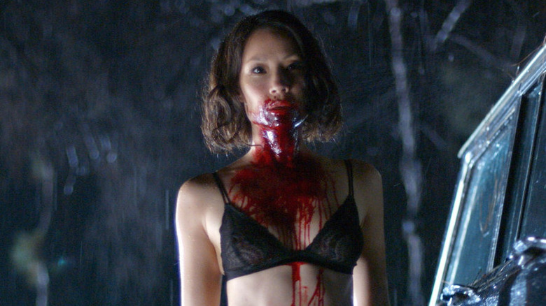 Lucy Liu vampire covered in blood