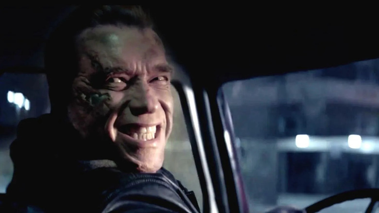 The T-800 smiles awkwardly