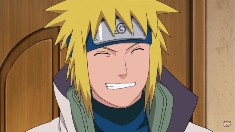 Minato Namikaze grimaces