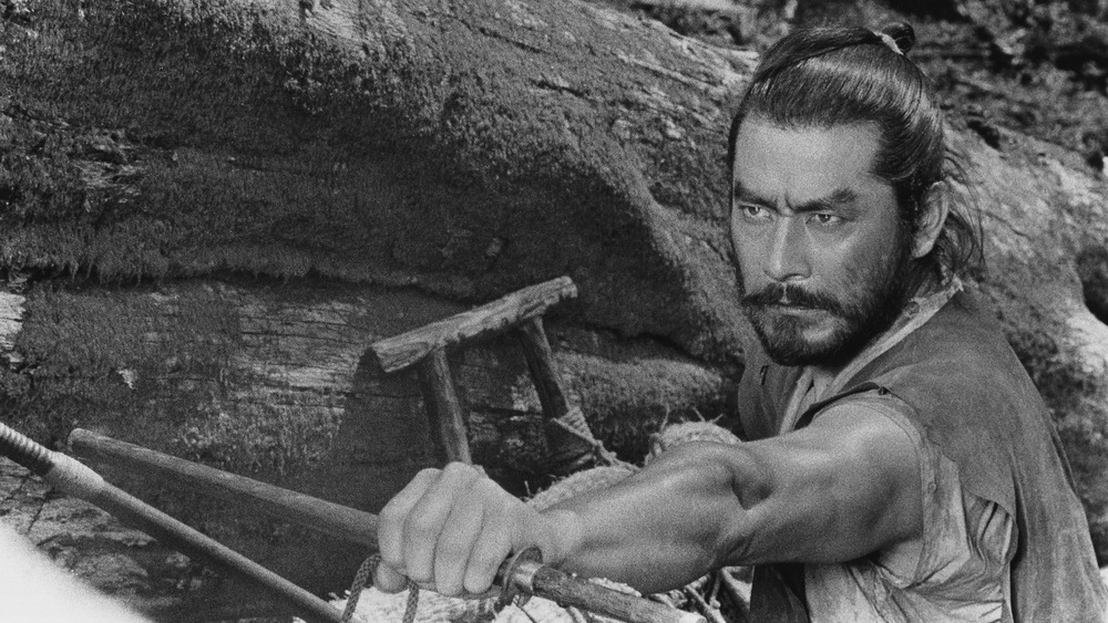 Toshiro Mifune looking stern