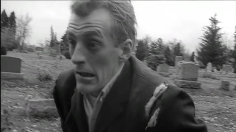 The first ghoul shown in Night of the Living Dead 