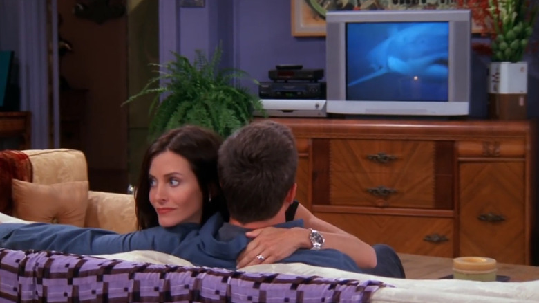 Monica hugging Chandler