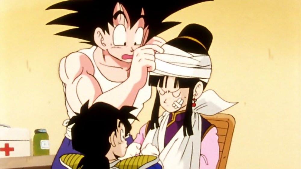 Goku, Chi-Chi, and Gohan in Dragon Ball Z