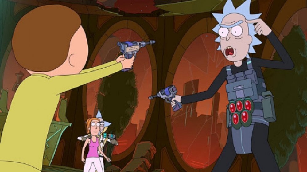 Morty, Summer and Ricks in The Rickshank Rickdemption