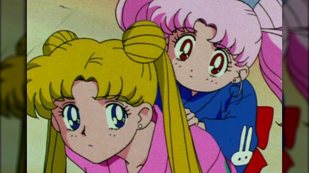 Chibiusa and Usagi in Sailor Moon