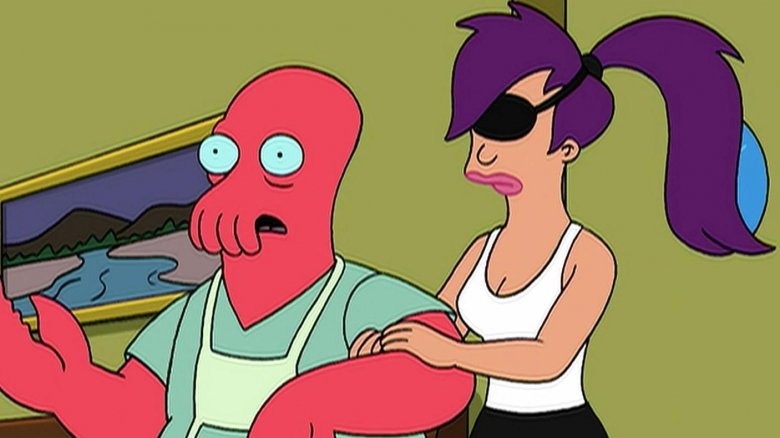 Zoidberg and Leela from Futurama