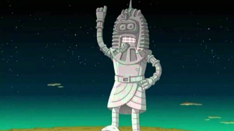 Bender statue from Futurama