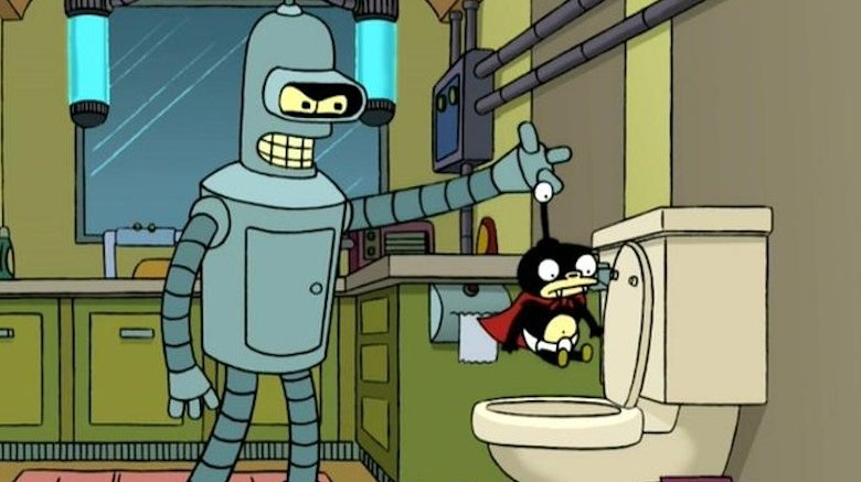 Bender and Nibbler from Futurama