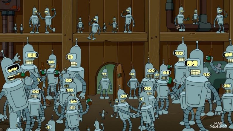 Bender's copies from Futurama