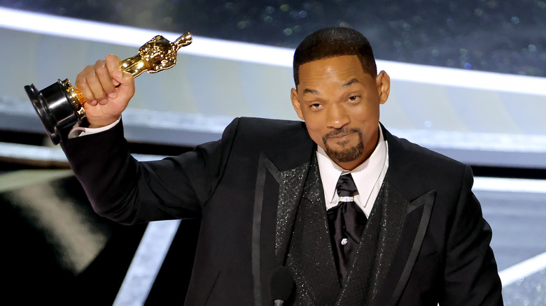 Will Smith accepting his Academy Award